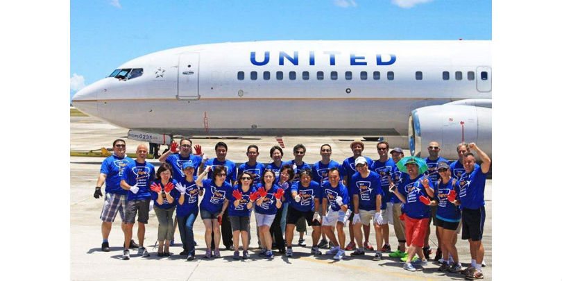 United Hosted the Plane Pull Event to Fight against Cancer Together with Community